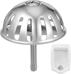 Toddmomy Stainless Steel Urinal Strainer Bathroom Urinal Drain Filter Cover Stopper for Toilets Easy Install Metal Accessory 2.95 X 2.36 X 2.36 in