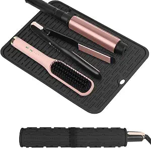 Oversize Silicone Heat Resistant Mat for Hair Tools(14.2" x 11")