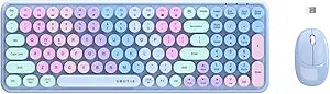 UBOTIE Wireless Keyboards and Mouse Combo (Purple Rainbow)