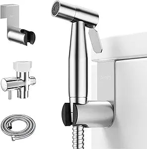 Arofa Handheld Bidet Sprayer, Bidet Attachment for Toilet, Brushed Nickel