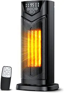 Space Heater, 1500W Portable Ceramic Heater Fan, Thermostat, Timer, Remote
