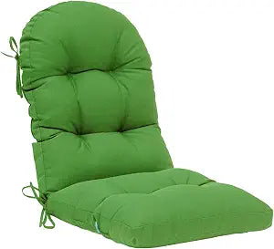 QILLOWAY Outdoor High Back Chair Cushion for Adirondack, All Weather Rocking Chair Cushions Thick Padded Replacement for Patio Furniture,Green