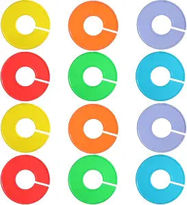Closet Dividers for Hanging Clothes 12Pcs Clothing Rack Size Dividers Clothes Size Dividers Clothing Rack Dividers Size Rings for Clothing Racks for Sorting Clothing Size