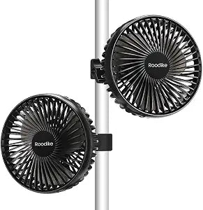 5" Clip-on Fan 2 Units for Grow Tent Greenhouse Plant Shelf