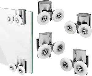 KAFENDA Zinc Alloy Shower Door Runners 23mm Twin Shower Door Rollers 2top 2bottom 4pcs