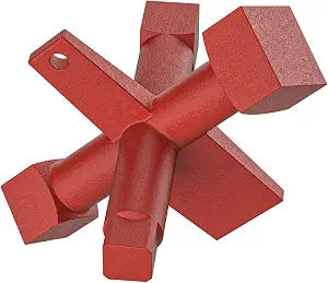 6 Way Cleanout Plug Wrench Replacement for Pasco J40042,Red