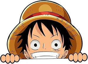 VT-Luffy Car Sticker Anime Manga Character Peeking Window Decal for Car Bumper Laptop Mirror Window 5.5 Inch, VT-1026