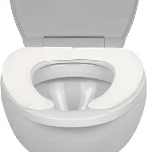 Vive Gel Toilet Seat Cushion Cover - Raised Padded Riser Cushion for Elongated, Standard, and Commode Chairs- Seat Warmer Pressure & Pain Relief Comfort- Adhesive Donut Pad for Elderly, Seniors