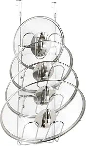 YQh The-Cabinet Pot Lid Organizer,Door Mounted Pot cover rack,Pot Lid Storage,Cabinet-Hanging Type Pot Lid Rack,304 stainless steel Pot cover support in kitchen, cabinet and food cabinet