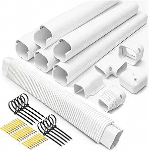WISSCOOL 3" 10 Ft Mini Split Line Set Cover Set