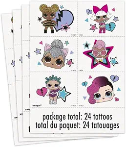 LOL Surprise Tattoos - Pack of 24 | Ultimate Party Favors for Kids - Perfect for Birthday & Themed Celebrations