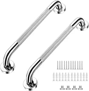 2 Pack 16 Inch Grab Bars for Shower, Stainless Steel Anti-Slip Safety Handles for Bathroom Bathtub Toilet