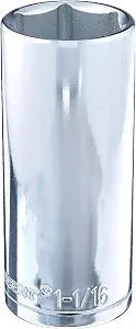 Crescent 1/2" Drive 6 Point Deep SAE Socket 1-1/16" - CDDS65N