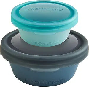 U-Konserve Platinum Silicone Nested Food Container Bento Box 2pk 8/20 oz