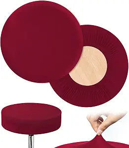 HFATMOS 2 Pcs Bar Stool Covers Round Stool Slipcovers High Elastic