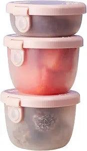 b.box Snack Tubs 3-Pack, Food Containers for Lunch, 4oz + 2oz Sauce Cups