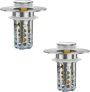 2 Piece Bathroom Sink Drain Strainer Sink Plug Hair Catcher