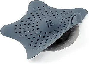 Umbra Starfish Hair Catcher, Suction Cup Drain Cover, 6-Inch, Slate Blue