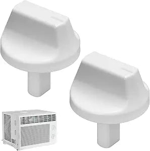 2 Pcs WJ12X24802 White Air Conditioner Knob Fits GE Window Air Conditioner