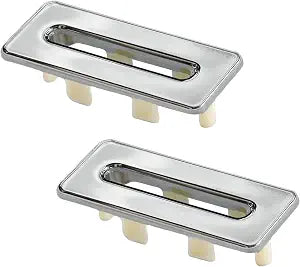 2 Pack Copper Sink Overflow Covers,Bathroom Basin Rectangle Trim Overflow Ring,Sink Drain Insert in Hole Caps Replacement for Kitchen Bathroom Basin