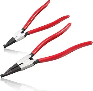 2 Pcs Heavy Duty Lock Ring Pliers Set, Angle Tip