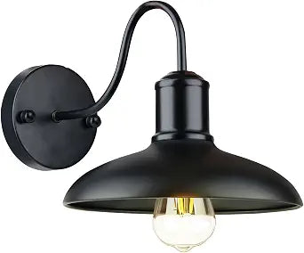 Outdoor Gooseneck Barn Lights for Farmhouse, 10 inch Wall Sconces Exterior Lighting Fixtures, Black Outside Wall Mount Light Fixture, Anti-Rust Waterproof Outdoor Lights for Porch Garage House, 1 Pack