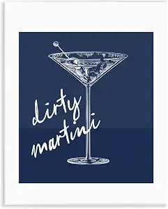 Dirty Martini Sophisticated, 11 x 14 Inch Mounted Print on Wall Plaque