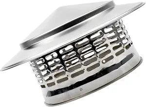 Cone Top Chimney Cap, Chimney Cover Cap Outside Roof Fireplace Screen Cover Exterior Stove Pipe Topper (Sliver, 6 in)