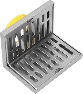 Garosa Side Wall Drain Linear Shower Drain 12cm Wall Corner Floor Drain L Shape Anti Side Stainless Steel Bathroom Balcony Floor Drain for 2.3 Inches Pipes