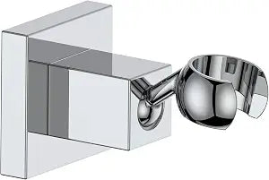 All Brass Adjustable Wall Mount Handheld Shower Bracket Holder (Square,Chrome)