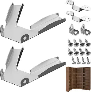 2 Sets Corner Hardware, Corner Fittings Kit, Fit for IKEA Billy Bookcase