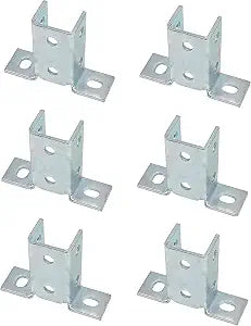 Strut Channel Bracket Angle Wing for 1/2" Bolt in 1 5/8" Uni/strut, 6 Pack