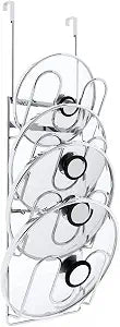 Pot Lid Organizer,304stainless steel door hanging pot lid rack (Modern,Four-layer)