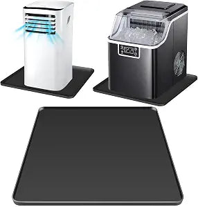 WUDIALIEN Portable Air Conditioner Silicone Mat, Ice Maker Mat (Black, 20'' x 20'')