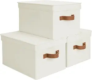 StorageWorks Closet Storage Bins, Fabric Storage Bins with Lids