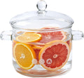 67 Oz/2L Glass Cooking Pot, Glass Simmer Pot, Borosilicate Glass Pot