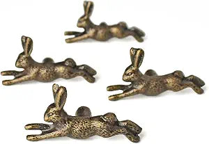 Rabbit Cabinet Drawer Knob Cute Bunny Animal Drawer Knob Pull Nursery Cupboard Dresser Knobs Handles - Set of 4