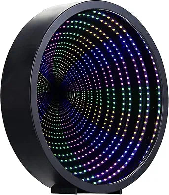 Chibuy Infinity Mirrors Tunnel Lights LED Night Lights 3D Mirrors Wall Light Desktop Lamp Wedding Festival Party Decoration Light Sign Illusion Light Tunnel Mirror-Lights (Battery Powered)