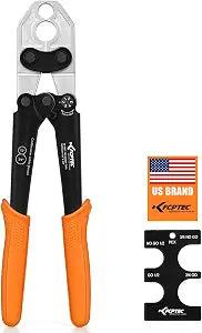 KF CPTEC PEX Crimping Tool, 1/2 & 3/4-Inch Copper Ring Crimper, ASTM F1807