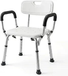 Shower Chair for Inside Shower with Back and Arms, Bathtub Chairs