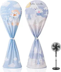 2-Pack Fan Dust Cover - Washable Pedestal Storage Sleeve, Ornamental Terrace Standing Guard for Floor, Sturdy Protection