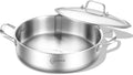 LOLYKITCH 6-Quart Stainless Steel SautÃ© Pan with Lid | Tri-Ply | 12 Inch