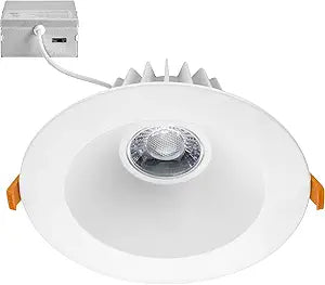 Maxxima 6" Anti-Glare LED Downlight Canless, 1300 Lumens, 5 CCT, White