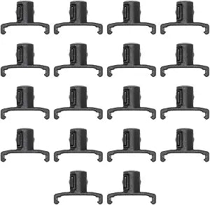 Ernst Manufacturing 3/8-Inch Dura-Pro Twist Lock Socket Clips, 15-Pack, Black - 8441