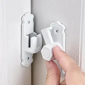 White Aluminum Alloy 90/180 Degree Gate Lock,Barn Door Latches