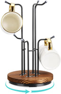 HULISEN 360 Rotating Mug Tree, Coffee Mug Holder for Large Cups, 6 Hooks