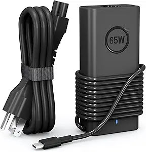 65W USB-C Compatible with Dell Laptop Charger XPS 13 and Latitude Charger 3340 3440 3540 3550 5420 5430 5520 5320 5340 5440 5550 7440 7490 7640 7410 7310 2-in-1 9440 2in1 Laptop - Power Cord Included