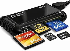 Acuvar XD Picture Card Reader/Writer  All-in-One USB Memory Card Reader for Olympus & Fujifilm XD, SD/SDHC, Micro SD, CF & Memory Stick Cards