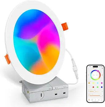 Smart Recessed Lighting 6 Inch, 16W Color Changing LED Recessed Lights