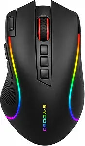 E-YOOSO Wireless Gaming Mouse, Tri-Mode Bluetooth, Ergonomic, 8000 DPI